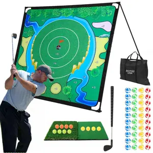 5.9FT*5.9FT,Golf Pong Game Set | - Includes 40 Velcro Balls, Chipping Mat & Carrying Case & Golf Club | Fun Game for Adults ,Children's Golf,Golf training equipment,Unique Golf Board,Gift for Boys & Girls led minigolf