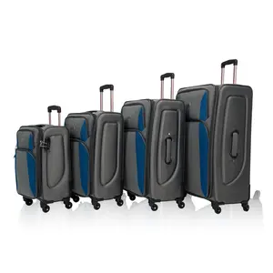 Soft edged expandable 4-piece set (20+24+28+32 inches) lightweight and durable luggage, travel set with smooth and easy to push wheels, elastic size, can accommodate any trip, easy to store, one set for family travel