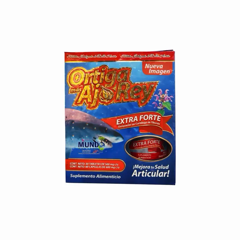 Ortiga Mdx Ajo Rey Extra Forte Omega 3 Fortified Supplement for Articular Support and General Wellbeing Healthcare Vitamin colageno vitamina natural Capsules Daily Focus magnesium complex