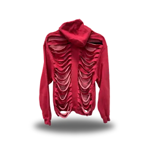 TheDriveClothing Road Rash Red Hoodie 1.0 – Y2K Streetwear Pullover Hoodie with stylish back, Oversized Biker Fashion, Grunge Urban Sweatshirt, TikTok Viral Casual Festival Outfit, Unisex Streetwear