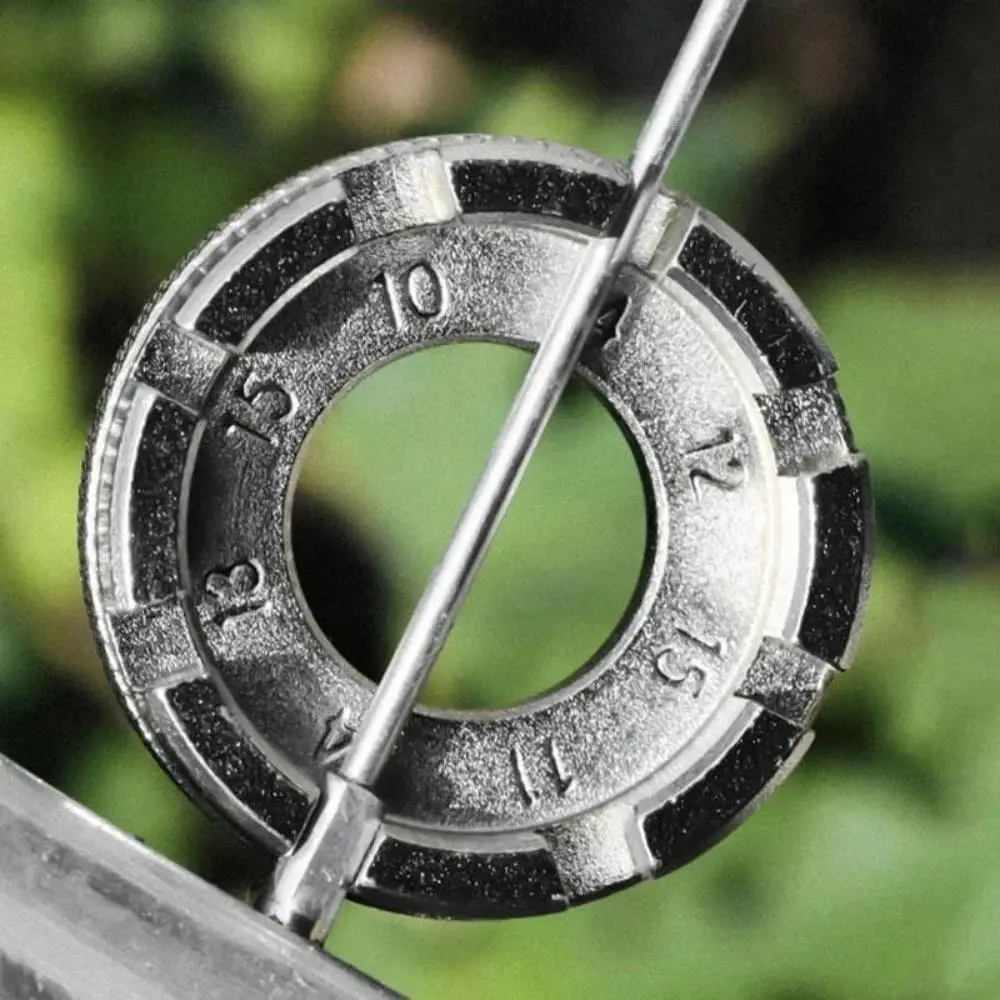1PC Bicycle Spoke Nipple Wrench 8 Way Groove Bike Wheel Rim Adjuster Spanner Galvanized Repair Service Mtb Tool Key Accessories Bike Tools Bicycle Parts