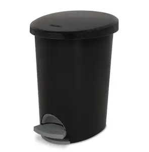 Black Ultra Step On Bathroom Trash Can - 2.6 Gallon