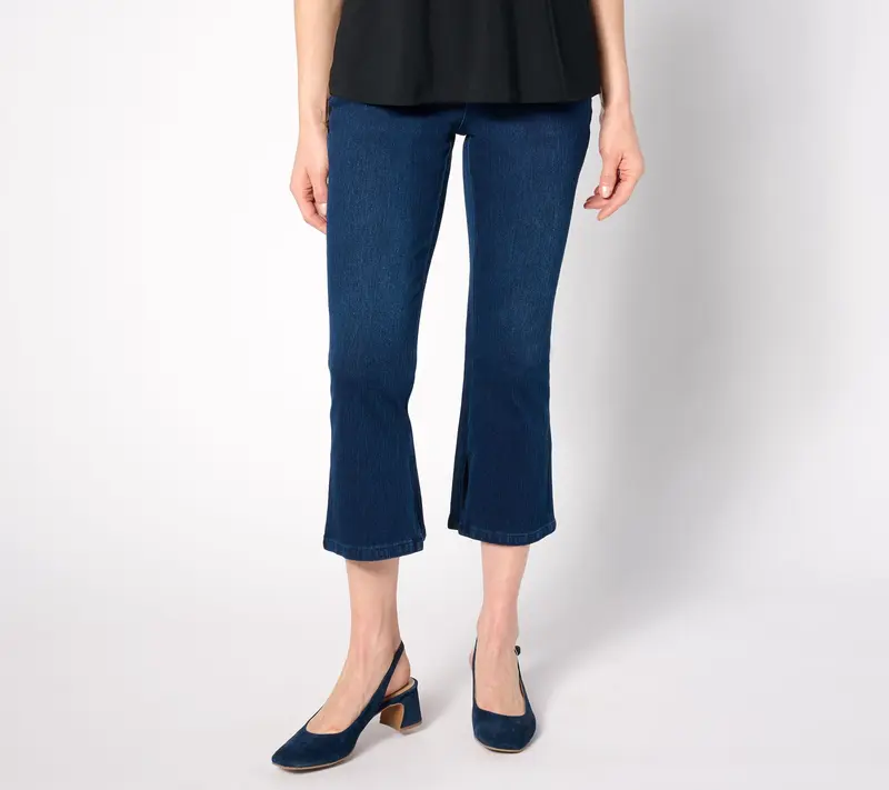 Belle by Kim Gravel Tall Flexibelle Kickity Split Cropped Jean