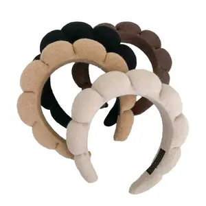 Bubble headband, cloud sponge headband, girls makeup remover, face wash, moisture-proof towel, fleece hair decoration headband
