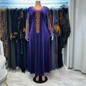 velvet rhinestoned mesh sleeve v neck dress with pockets three colors