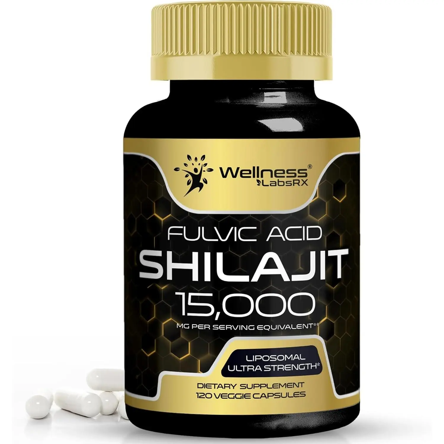 Liposomal Shilajit + Fulvic Acid 15,000mg – 120 Capsules