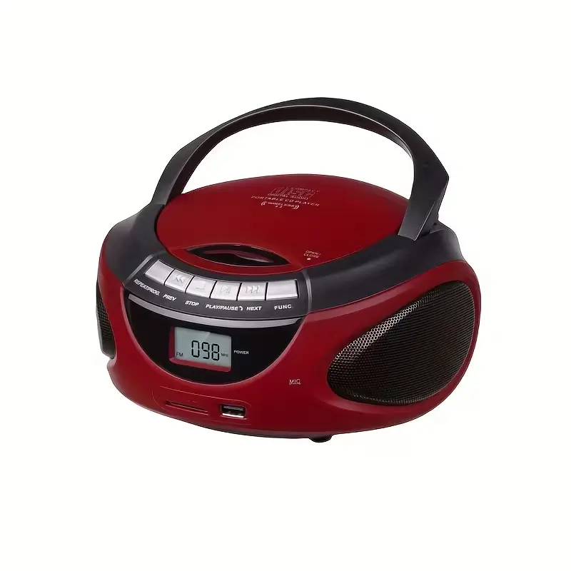 Vintage-style CD player with Bluetooth, AM/FM radio, dual stereo speakers, USB/TF support, AUX input, headphone jack, and durable build—a thoughtful gift for birthdays, holidays, and music enthusiasts,gift for Father's Day