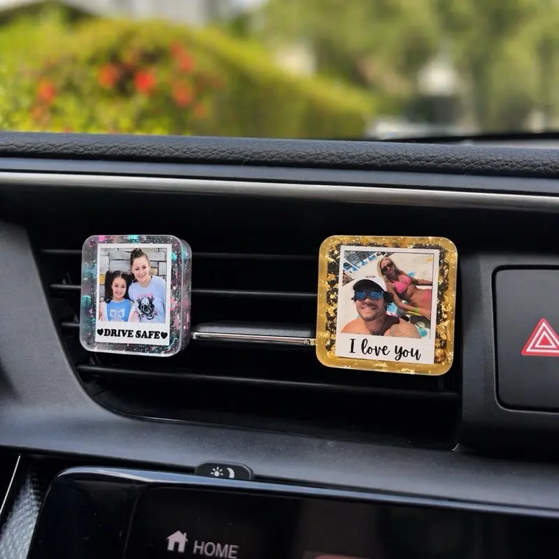 Car Vent Photo | Personalized Resin Keepsake | Car Accessory | Gift for Mom, Dad, Girlfriend, Boyfriend | You Design It