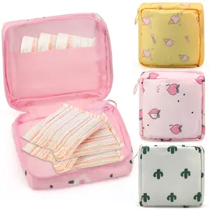 Sanitary napkin storage bag, small portable menstrual cup, breastfeeding pad storage bag, travel-friendly menstrual bag, mini cosmetic bag, coin purse, wallet with zipper for ladies, teenagers and girls