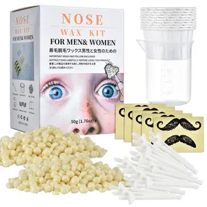 Nose Wax Kit Nose Ear Hair Removal Wax Beads for Men and Women Safe Easy Quick Painless Hair Remover