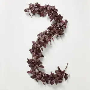 72" Black Plum Leaf Artificial Fall Garland - Hearth & Hand with Magnolia