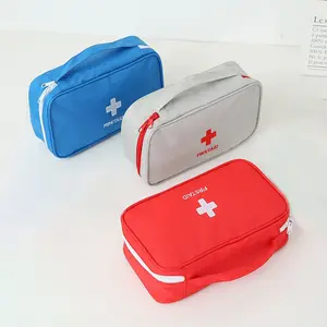 Portable First Aid Kit Bag with Handle, Spacious Interior for Bandages, Cotton Pads, Plasters, Ideal for Travel & Emergency Use