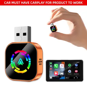 【YURNLV】X Wireless CarPlay Adapter 2026 New Version - No-Delay for iPhone/Android | Hands-Free Calling Car Electronic Accessory