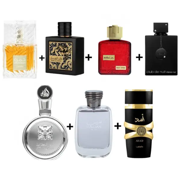 Lattafa( ASAD, KHAMRAH, FAKHAR PLATIN, RAMZ GOLD, QAED AL FURSAN, HAWAS, CLUB DE NUIT INTENSE MAN) Men's Fragrance Gift Bundle (Single Item Options Available) -