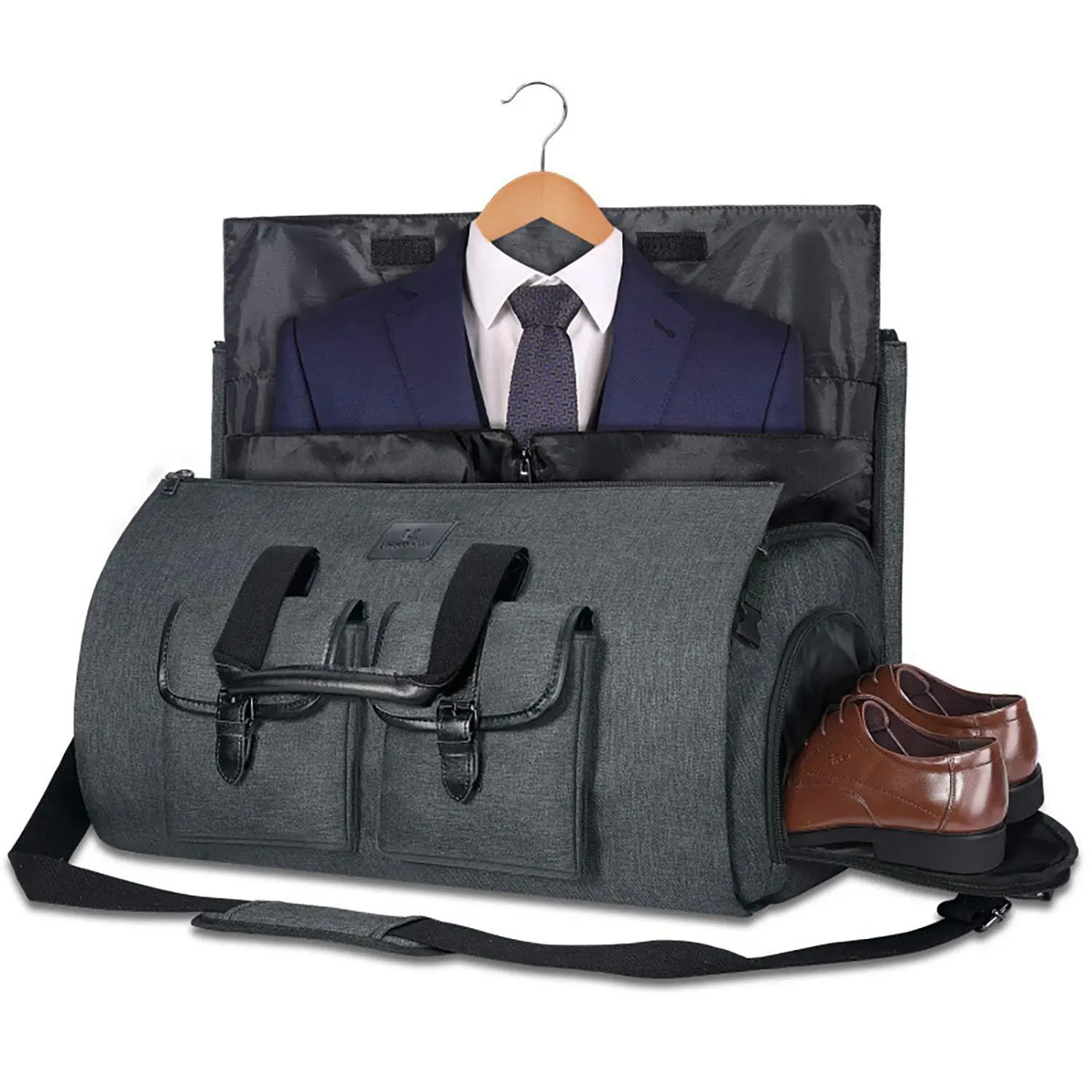 New Convertible Travel Clothing Bag, 2-In-1 Hanging Handbag, Portable Suitcase, Ideal for Travel, Fashionable & Convenient