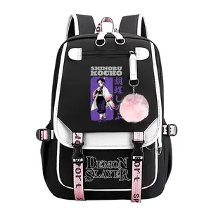Demon Slayer Trendy Youth Backpack – Travel & School Bag,Laptop Backpack  Perfect for Commuting, Camping & Daily Use, Durable Large-Capacity Design, Best Gift for Boys & Girls 11.4''*18.1''