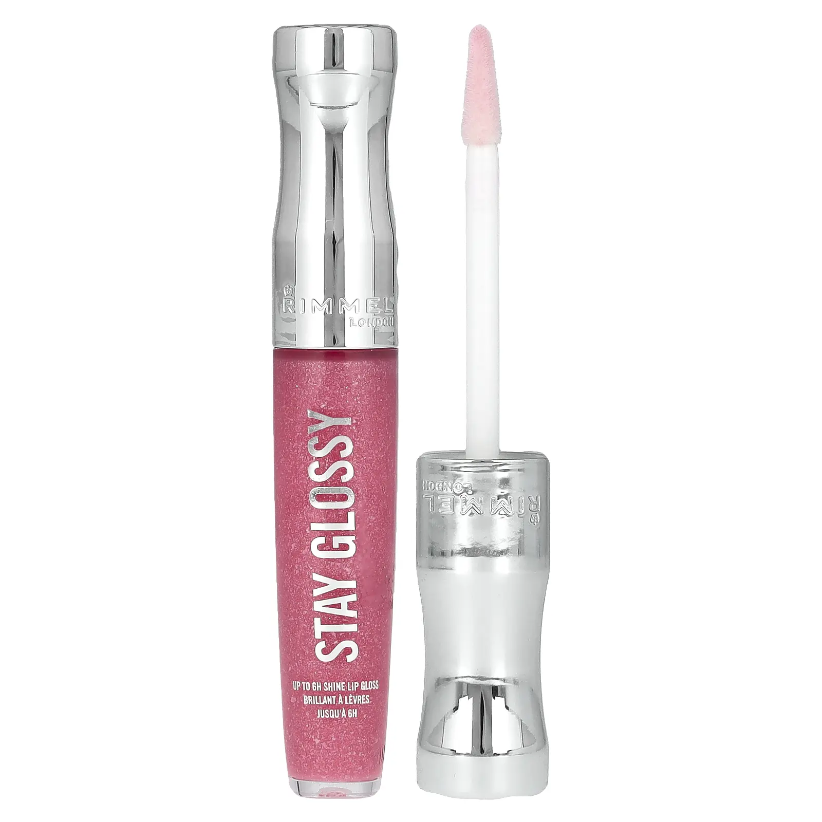 Rimmel London Stay Glossy Lip Gloss, 140 Flower Power, 0.18 fl oz (5.5 ml)