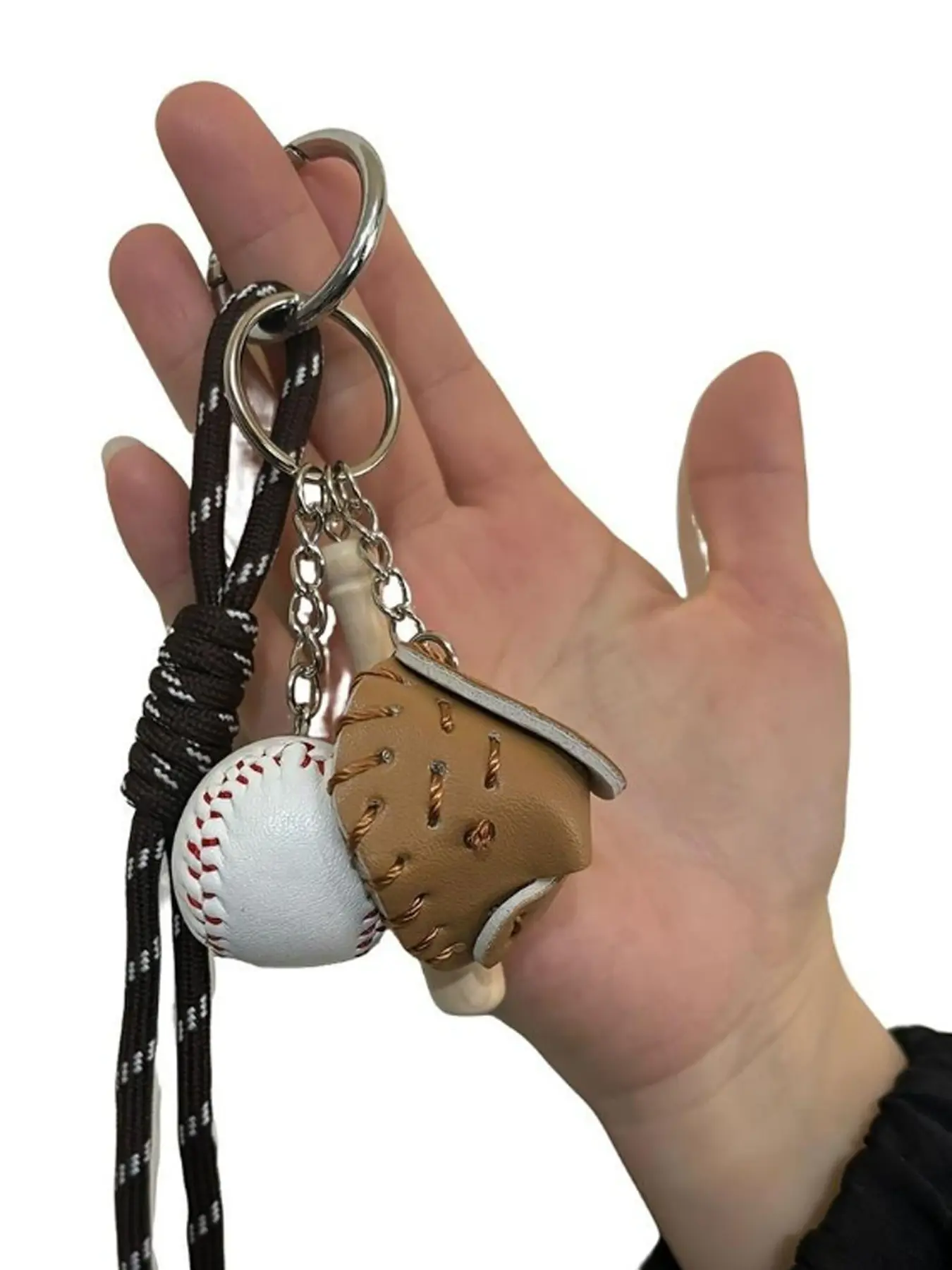 Charming Sausage Dog Baseball Bag Charm, Cute Cartoon PVC Accessory, Braided Rope Design, Perfect Gift for Dog Lovers, Purse Accessories, Bag Decoration, Charms For Bags
