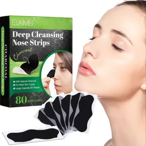 Blackhead Removal Strips Elaimei Nose Care Kit, 80 Pieces Daily Use, Gentle Exfoliating Patches for Blackheads Reduction & Skin Cleansing