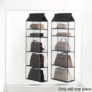 Multi-layer Hanging Handbag Organizer, 1 Count Transparent Purse Storage Bag, Hanging Purse Organizer For Home Student Dorm