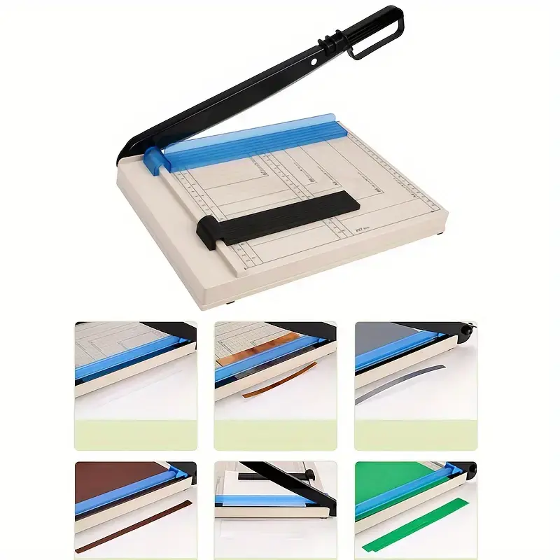 1pc Ergonomic A4 Manual Cutter - Compact PVC Plastic Trimmer with Safety Guard, Blade Lock, 12-Sheet Capacity, No Charging Needed, Precise Cuts for Vinyl, Non-Wovens, Office Home Supplies, Ideal Mother's Day Gift