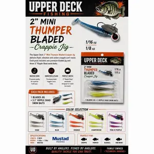 2” Mini “THUMPER” Blade Bait Series With 3 Ripple Shad Swim Baits