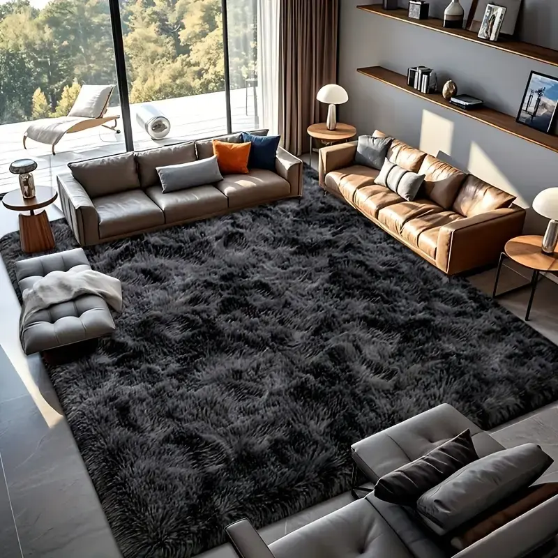 1pc Super Soft Thick Fluffy Area Rug (available In Multiple Colors) for Living Room, Luxury Indoor Bedroom Area Rug, Non-slip Faux Rug, Home Decor, Room Decoration