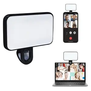 Portable Mini Phone Clip Light, Adjustable Brightness Three-Color Rechargeable Battery, Ideal for Photography & Laptop Use, Selfie Led Lights