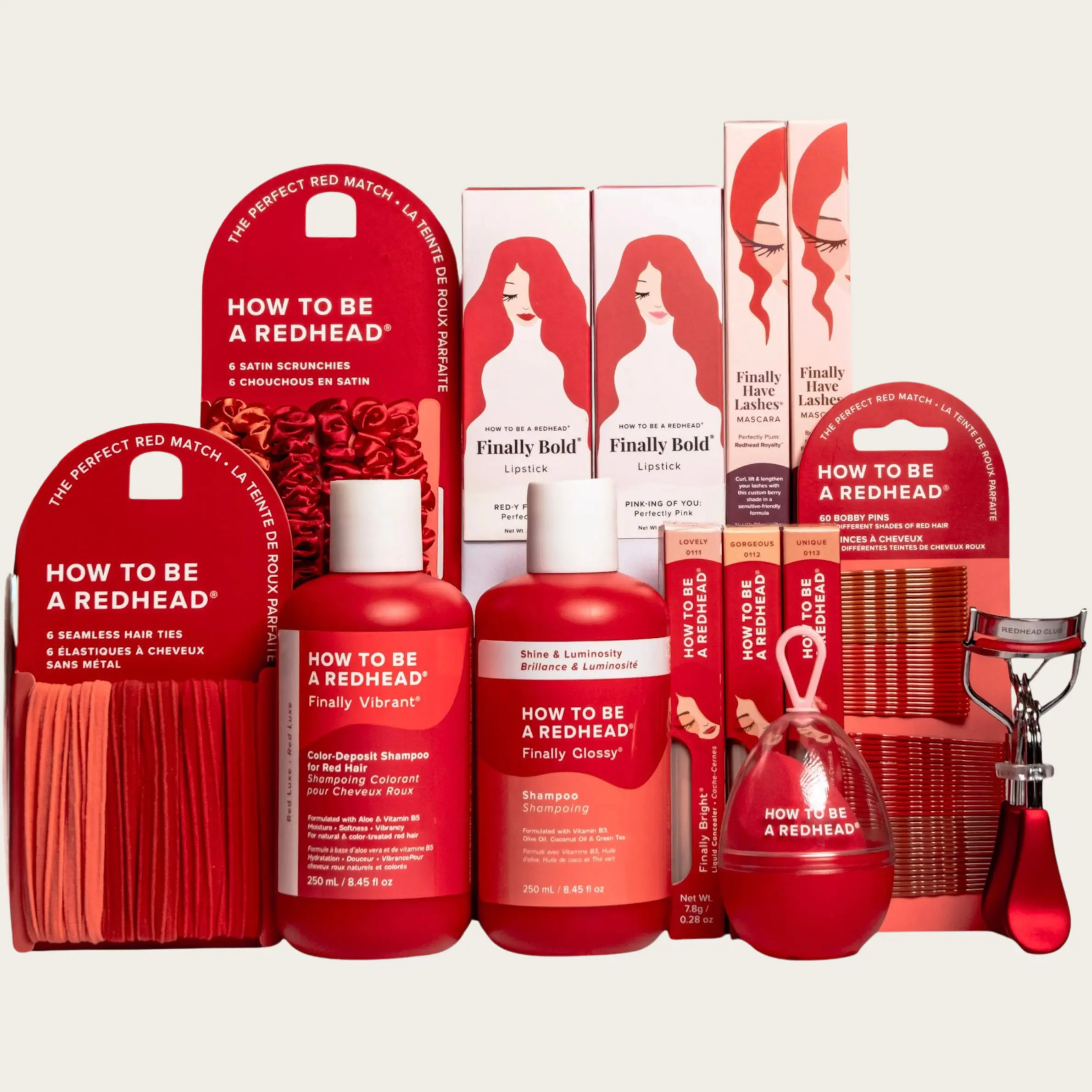 How to be a Redhead Shark Tank Set - 15-Piece Redhead Makeup, Haircare & Accessories Collection