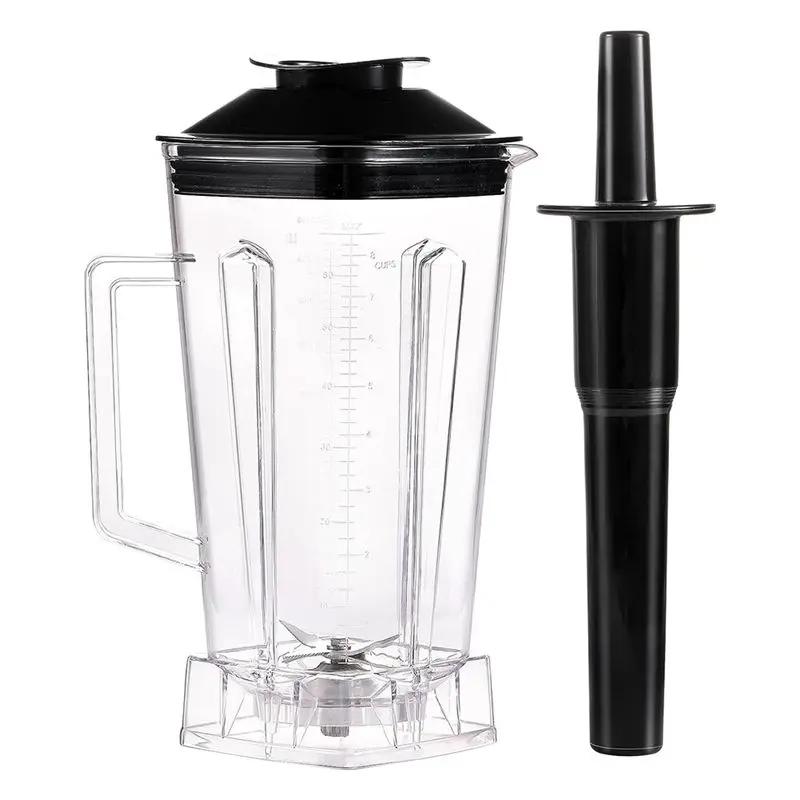 64OZ Transparent Blender Pitcher with Blender Blades and Lid, Heats Ingredients for Smoothies/Juices, Compatible with Vitamix A2300/A2500, 5200 Auto Replacement Part