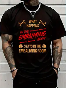 100% Cotton Embalming Room Mortician Mortuary Embalmer Funeral Gift T-Shirt Women's Men's Graphic Tee Crew Neck summer vacation Tops