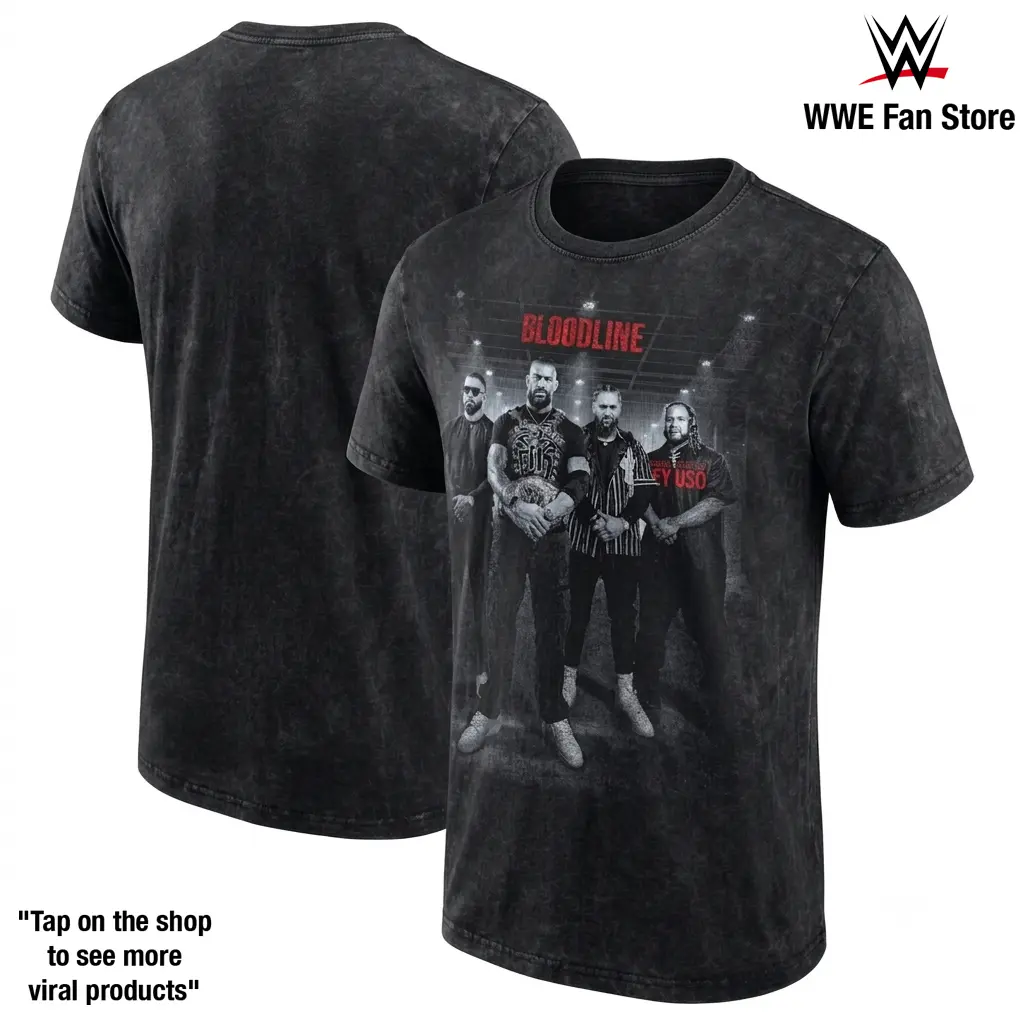 The Bloodline Roman Reigns Jey Uso Jimmy Uso Solo Sikoa Legendary Dynasty WWE Graphic Tee Celebrating Dominant Championship Reigns, Family Legacy, Epic Rivalries, Main Event Greatness, Premium Wrestling Fan Shirt Cotton Fabric