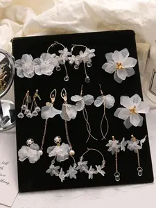 Flower Design Earrings Set, Dangle Earrings Set, Fashion Jewelry for Party, Daily Clothing Decor, Trendy All-match & Exquisite Jewelry for Birthday Gift