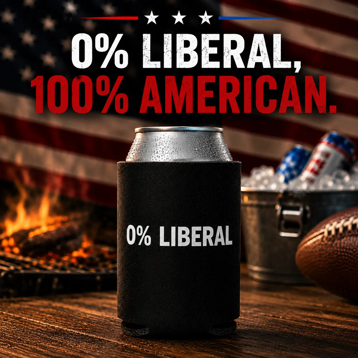 0% Can Cooler - Premium Patriot Edition - Made in the USA