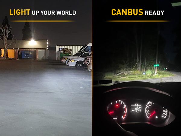 AUXITO 2007-2018 Toyota Camry-9005 High Beam+H11 Low Beam LED Headlight Bulbs,30000LM 6500K Cool White,60,000Hrs Long Service Life,No error,CANBUS Ready,No Flickering, Plug and Play