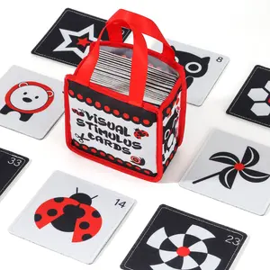 Baby Visual Stimulation Cards Set, High Contrast Pattern, Animal, Unisex Cloth Toys for Infants 0-3 Years, Easter & Thanksgiving Gifts