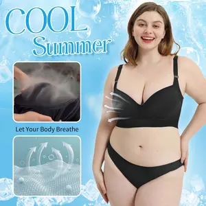 Plus Size Push Up Back Smoothing Bra Hide Back Fat Full Coverage Comfort Seamless Bra