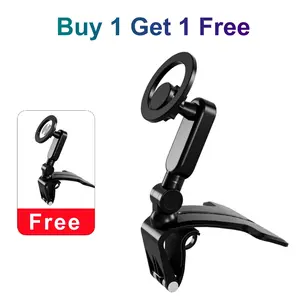 (Buy 1 Get 1 Free) Universal MagSafe Car Phone Holder | 360° Adjustable Strong Magnetic Mount | Hands-Free Dashboard Stand | Foldable SunVisor Car Mount | multifunctional travel Safe-Driving Interior Accessory for iPhone & Android