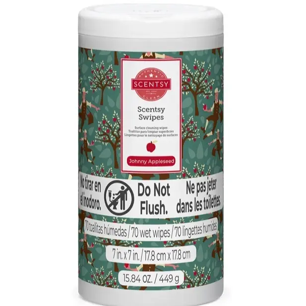 Scentsy 3 Product Clean Bundle- Johnny Appleseed Wipes, counter clean & bathroom clean