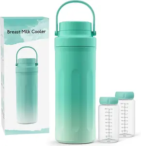 22oz Portable Breast Milk Cooler for Outdoor 24 Hours Large Capacity Travel Breastmilk Chiller with Leak-Proof Seal for Breastfeeding Moms' All-Day Needs