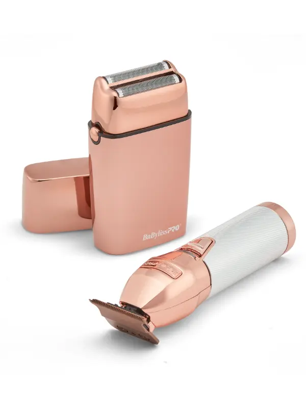 BaBylissPRO LimitedFX Rose Gold Trimmer & Double Foil Shaver Set #FXDUOFS2TRG