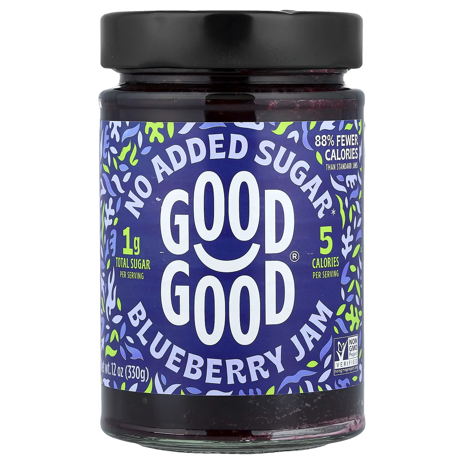 GOOD GOOD Blueberry Jam, 12 oz (330 g)