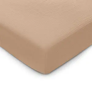 Muslin Fitted Crib Sheet, Extra Soft 100% Muslin Cotton Crib Sheets for Standard Crib and Toddler Mattresses by Comfy Cubs