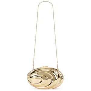 SIMKHAI Inez Clutch in Gold