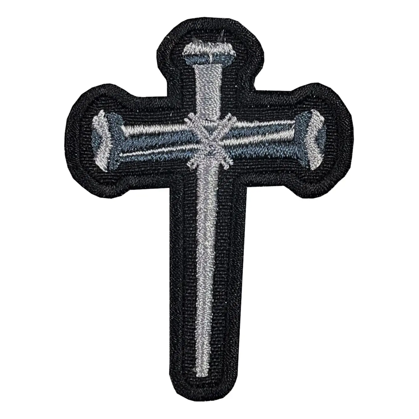 Christian 3 Nail Cross embroidered Biker patch