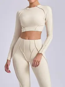 Women's autumn and winter tight T-shirt quick-drying yoga wear Athletic Yoga Tops long-sleeved fitness tops blouse outdoor running sports fitness clothes Gym Workout Clothes