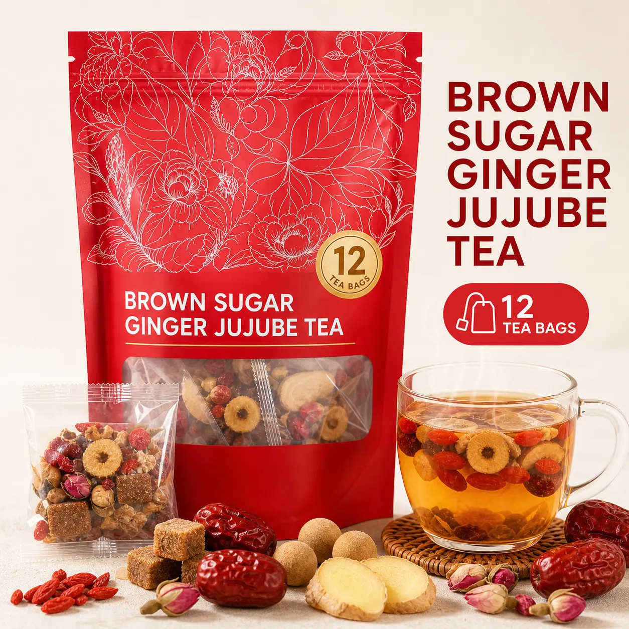 Hormone Balance Tea – Natural Herbal Support for Hormonal Imbalance, Menstrual Health & PCOS Relief,Libamtea