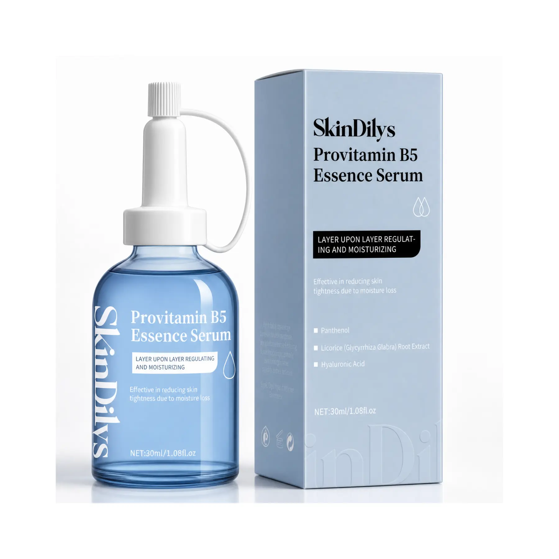 Provitamin B5 Facial Serum with Sodium Hyaluronate, Soothing Daily Moisturizer for Dry Skin and Barrier Repair, Hydrating, Skin Repair, Plump Skin