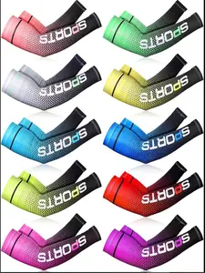 10 Pairs Sun Protection UV Arm Sleeves Cooling Anti Slip Compression Sleeves Sports Polyester Cycling Covers