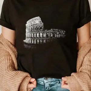 100% Cotton Rome Colosseum Italy Italia Roman Amphitheatre Ancient Rome T-Shirt
